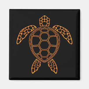 Imã Neon Lava Sea Turtle Design