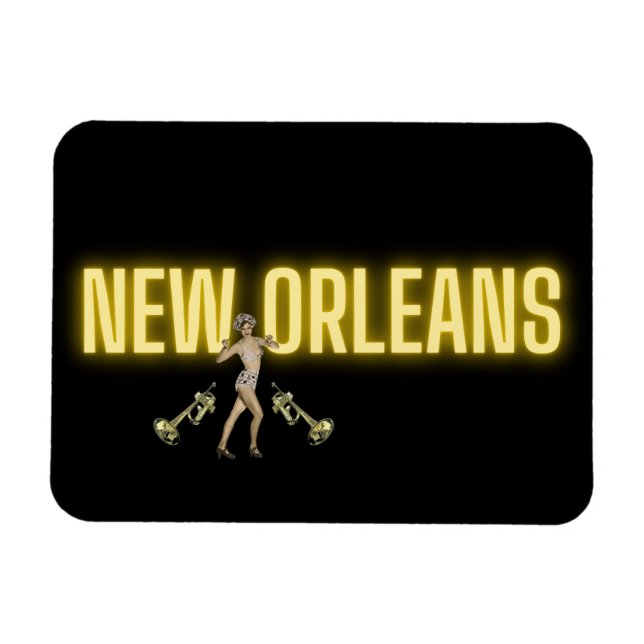 Ímã Neon New Orleans & Vintage Beaumagnet (Horizontal)