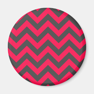 Imã Neon Pink e Cinza Chevron Padrão