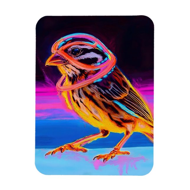 Ímã Neon Sparrow com Acentos Brilhantes (Vertical)