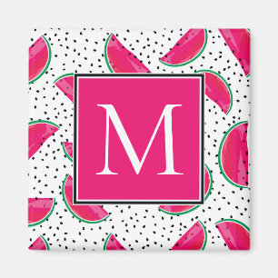 Imã Neon Watermelon sobre o padrão das sementes