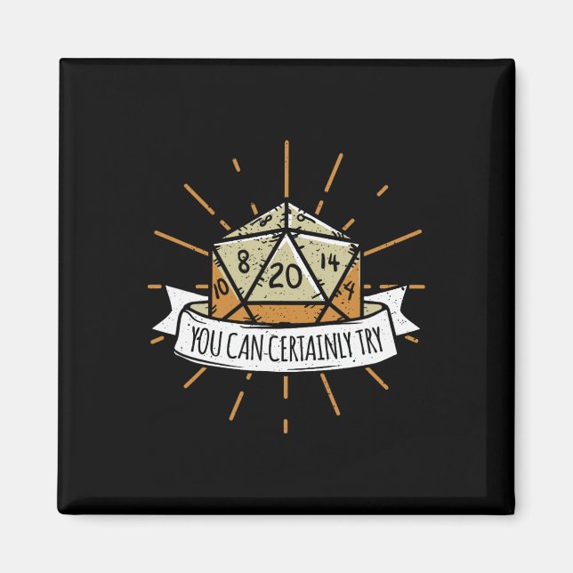 Imã Nerd Jogo de Tabuleiro Dungeon Você Pode Certament (Frente)