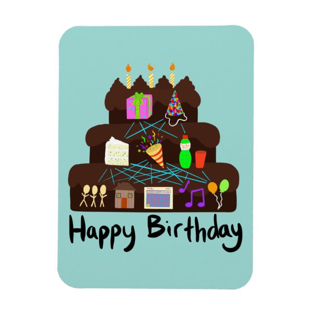 Ímã Nerdy Birthday Neural Network (Vertical)