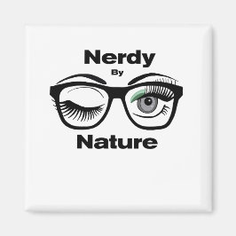 Imã Nerdy pela Nature Funny Geek com Óculos