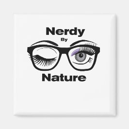Imã Nerdy pela Nature Funny Geek com Óculos