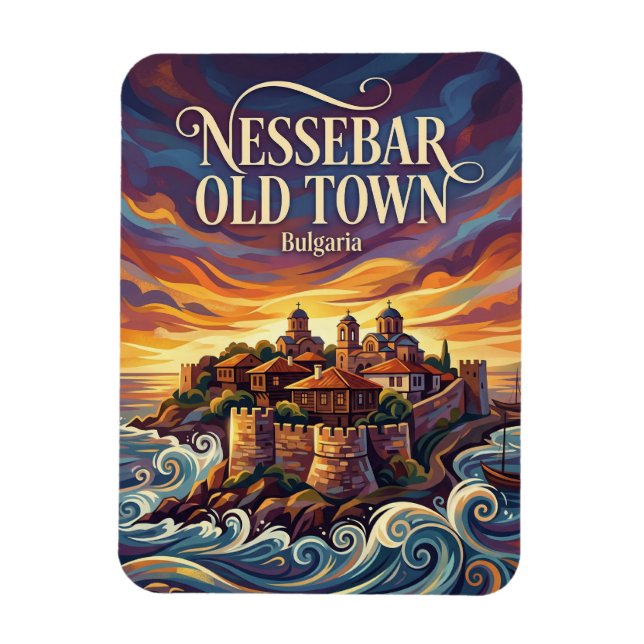Ímã Nessebar Cidade Velha Bulgária (Vertical)