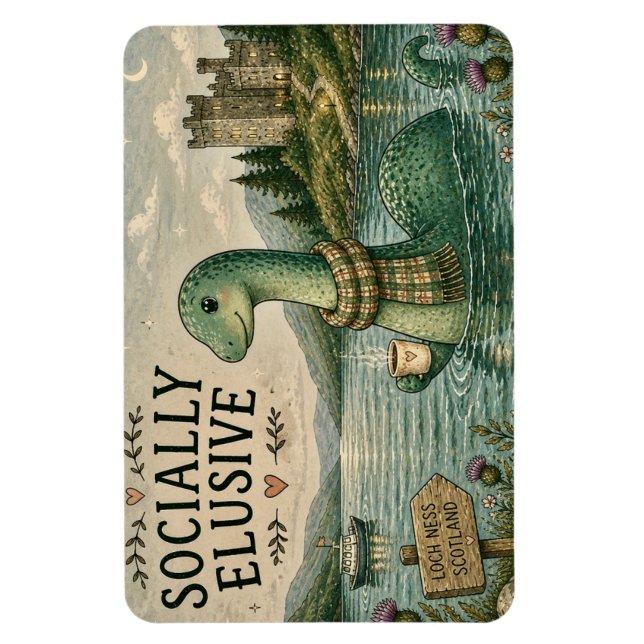 Ímã Nessie Esquiva Socialmente Críptico Aconchegante L (Vertical)