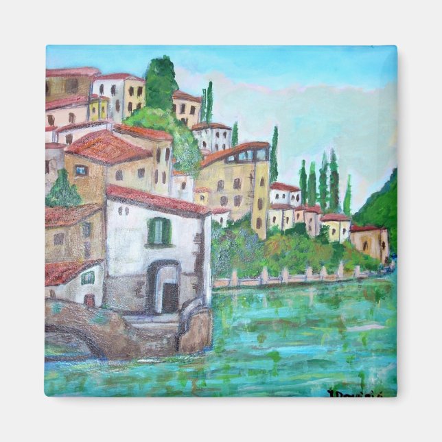 Imã Nesso, lago de Como Magnet (Frente)