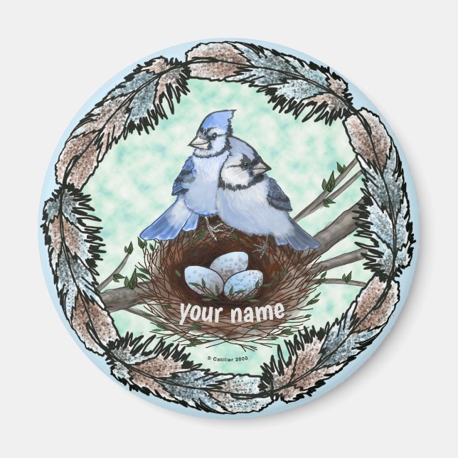 Imã Nest de Blue Jay (Frente)