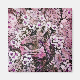 Imã NEST DO PÁSSARO, violino rosa branco vermelho