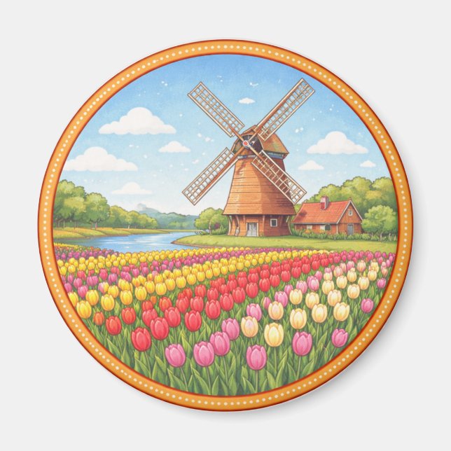Imã Netherlands' Flowers Fields (Frente)
