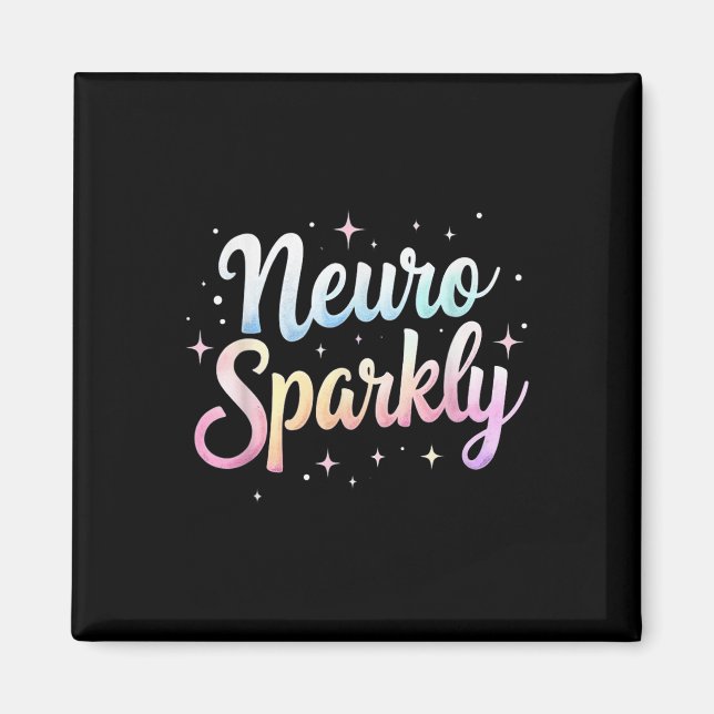 Imã Neurodivergente Adhd & Asd Perspicaz Espelhante (Frente)