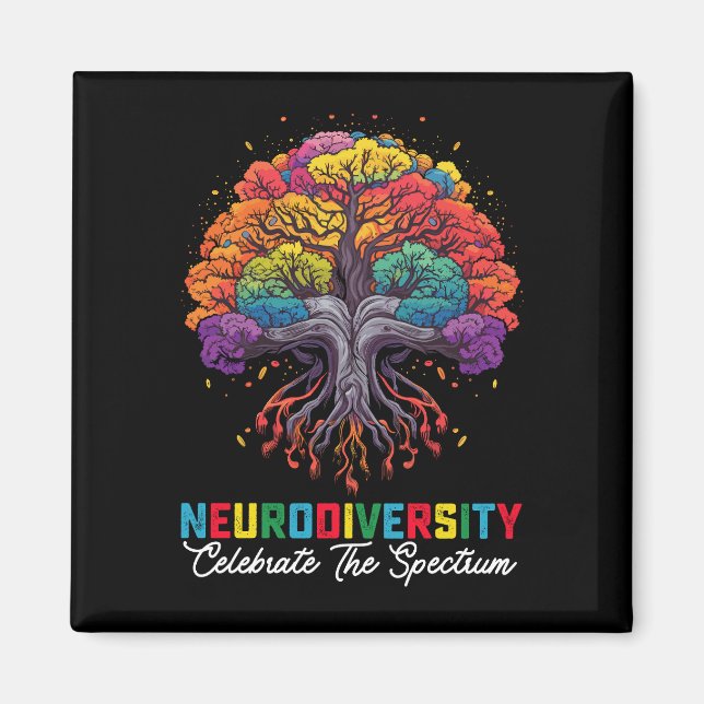 Imã Neurodiversidade Celebre O Espectro Autismo (Frente)