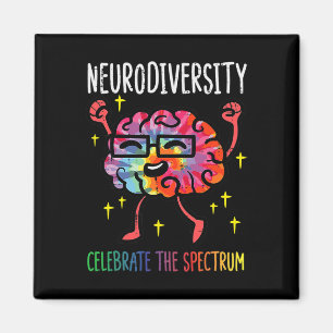 Imã Neurodiversidade Cérebro Autismo Sensibilização e