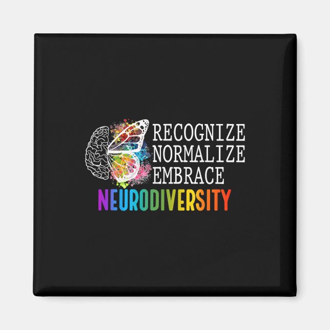 Imã Neurodiversidade Reconhecer Normalizar Abraçar Tda (Frente)