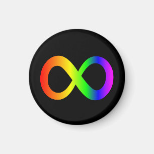 Imã Neurodiversity Rainbow Infinity Symbol Autism