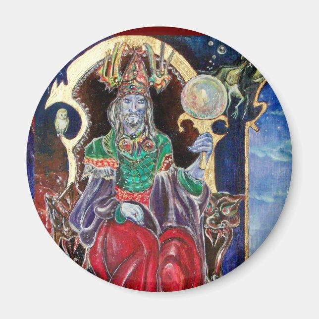 Imã NEUROMANCER, vermelho azul (Frente)