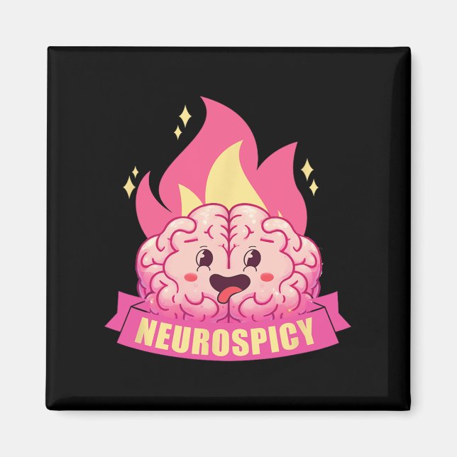 Imã Neurospicção Adhd Asd Autism Kawaii B (Frente)