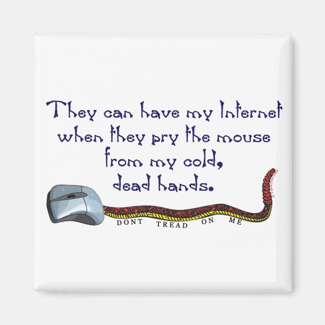 Imã Neutralidade da rede - Rasgue meu mouse (Frente)