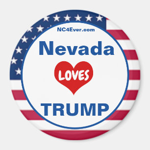 Imã Nevada LOVES TRUMP Patriotic Fridge