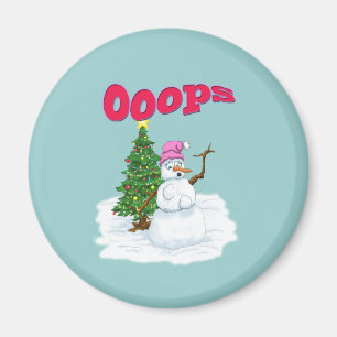 Imã Neve com árvore de natal