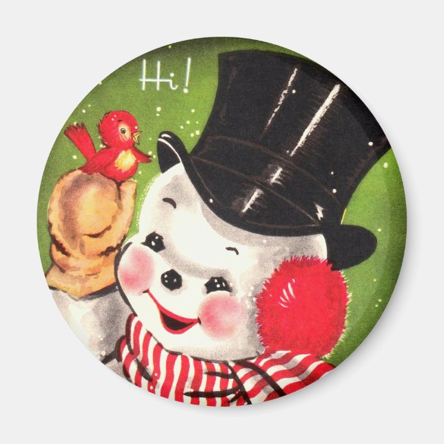 Imã Neve com Pássaro (Frente)