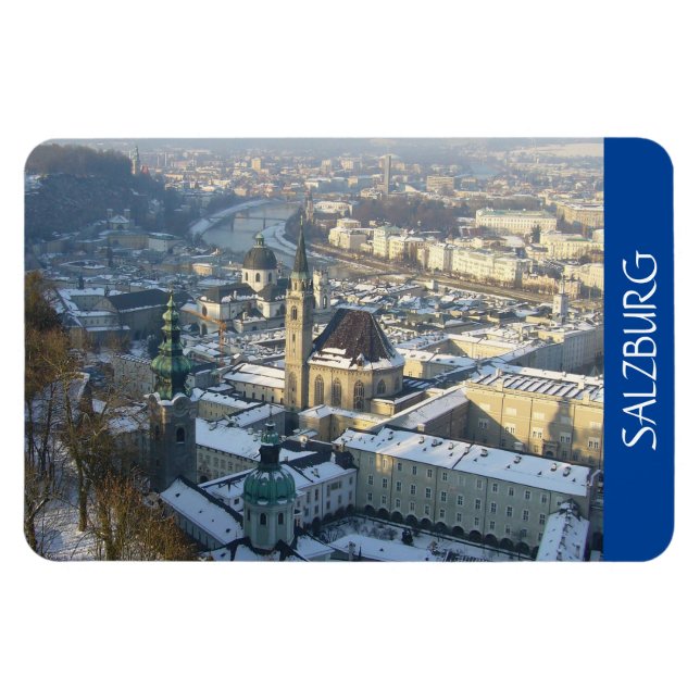 Ímã neve do inverno de salzburgo (Horizontal)