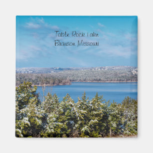 Imã Neve Duplicando Em Mesa Rock Lake Square Magnet