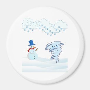 Imã Neve e vento de inverno bonito