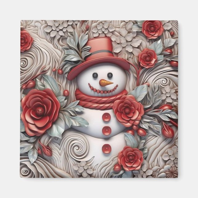Imã Neve Natal 3D (Frente)