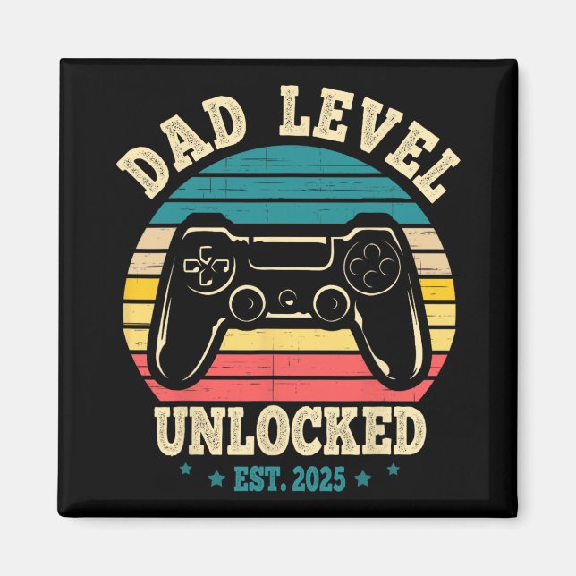 Imã New Daddy I Leveled Up To Dad Mens Pregnancy Idea  (Frente)