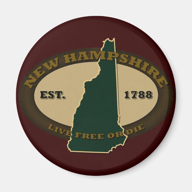Imã New Hampshire Est 1788 (Frente)