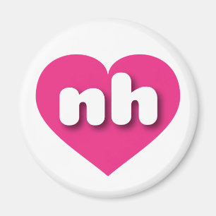 Imã New Hampshire Hot Pink Heart - Amor