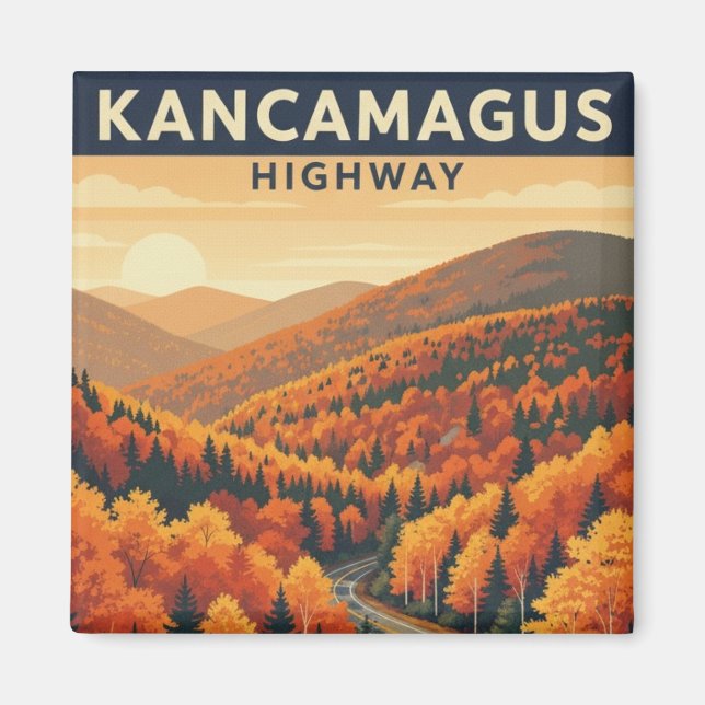 Imã New Hampshire Kancamagus Highway Viagem (Frente)