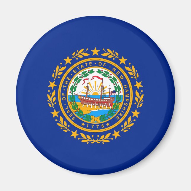 Imã New Hampshire State Flag Design (Frente)