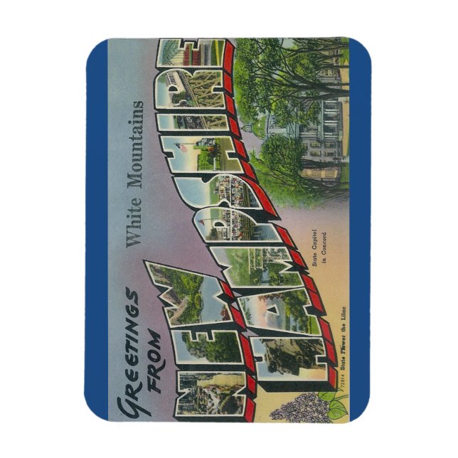 Ímã New Hampshire, White Mountain Magnet (Vertical)