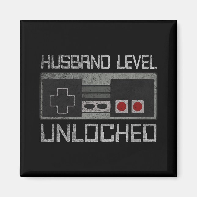 Imã New Husband Level Unlocked Just Married Gamer Bach (Frente)