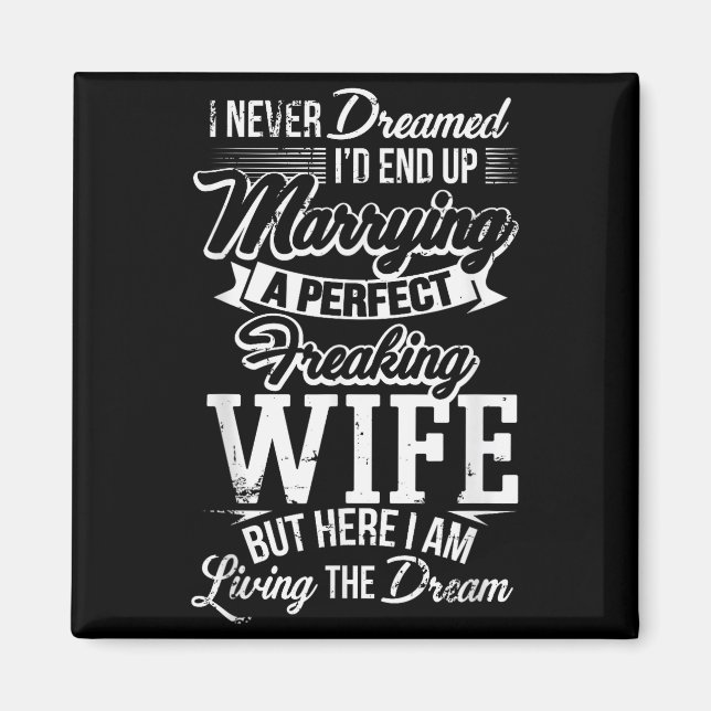 Imã New Husband Wedding Anniversary Couple Hubby Gift  (Frente)