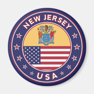 Imã New Jersey, adesivo de Nova Jersey, capa de telefo