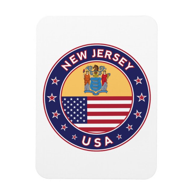Ímã New Jersey, adesivo de Nova Jersey, capa de telefo (Vertical)