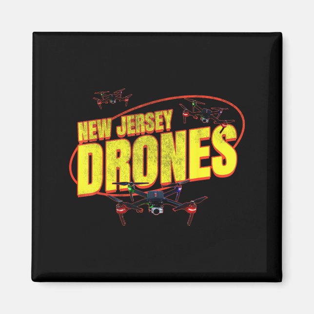 Imã New Jersey Drones Funny Mystery Drones In New Jers (Frente)