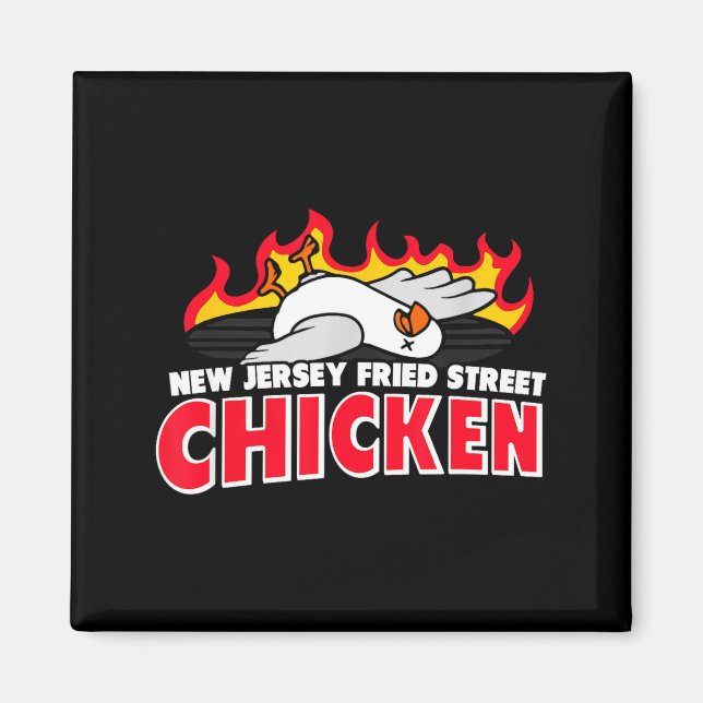 Imã New Jersey Fried Street Chicken Funny Food  (Frente)