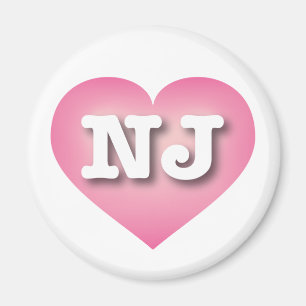Imã New Jersey Pink Fade Heart - Big Love