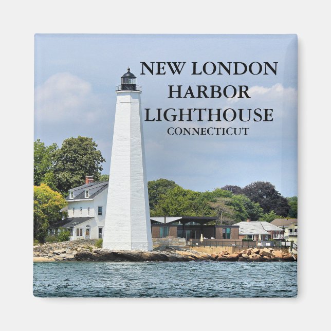 Imã New London Harbor Lighthouse Magnet (Frente)
