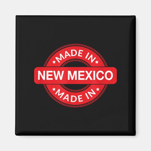 Imã New Mexico Home - Made In New Mexico - Funny Label (Frente)