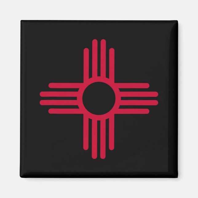 Imã New Mexico State Flag Zia Symbol Flag  (Frente)