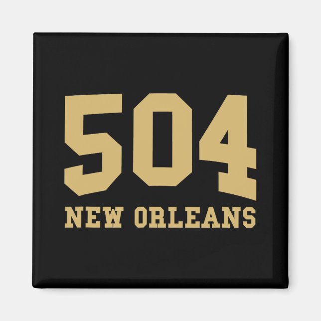 Imã New Orleans Area Code 504 - Hometown Pride - Clic  (Frente)