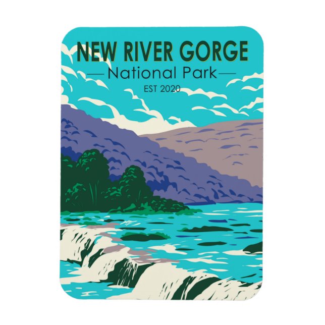 Ímã New River Gorge National Park West Virginia (Vertical)