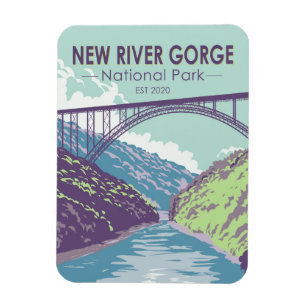 Ímã New River Gorge National Park West Virginia Bridge