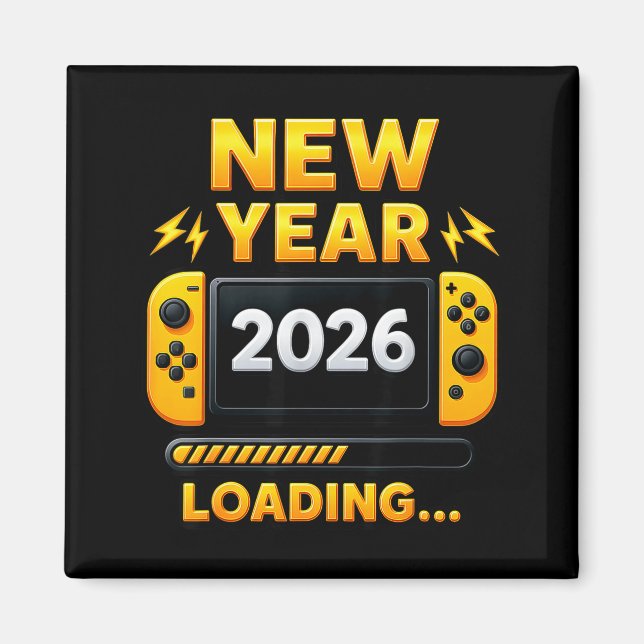 Imã New Year 2026 Loading Gaming Controller New Years  (Frente)